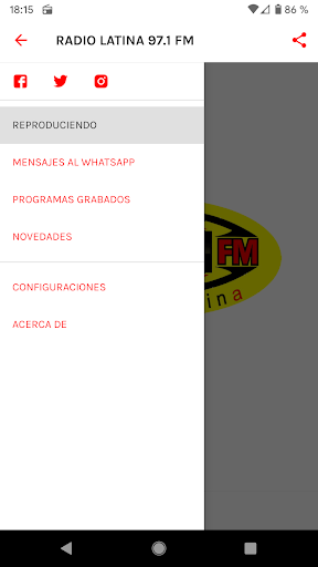 Radio Latina 97.1 Screen 2