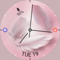 Feathers Pink watch face