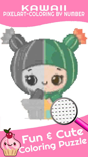 Kawaii Color By Number PixelAr