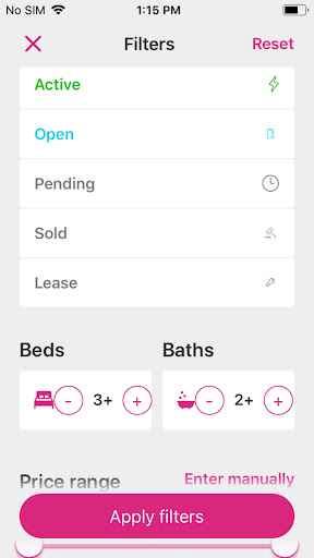 Team Z Home Search Screen 3