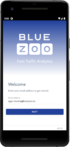 Android application BlueZoo Foot Traffic Analytics screenshort