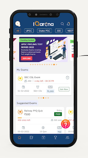 IQarena Exam Preparation App APK-MOD(Unlimited Money Download) screenshots 1