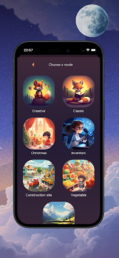 Screenshot of Oscar bedtime story generator