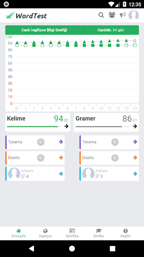 WordTest Canlı İngilizce Bilgi Screen 2
