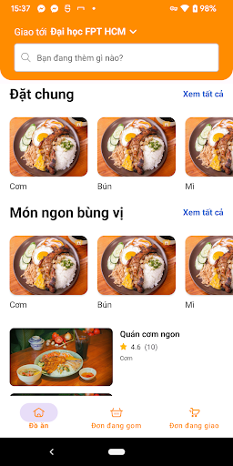 Android application TFood screenshort