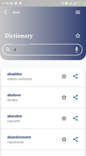 English To Bosnian Dictionary