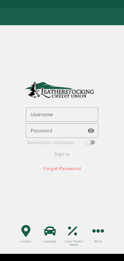 Android application Leatherstocking FCU screenshort