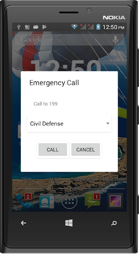 Emergency Call Widget Screen 2