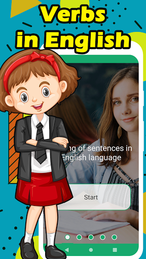 Android application English verbs in sentences screenshort