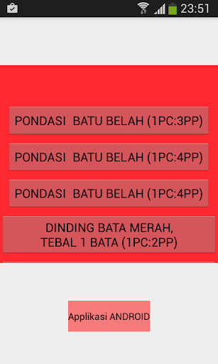 Android application Analisa RAB screenshort