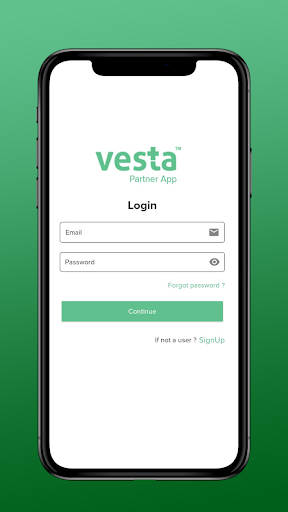 Android application Vesta Partner App screenshort