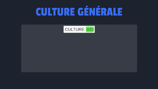 Android application culture générale facile screenshort