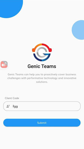 Android application Genic Teams FSM screenshort