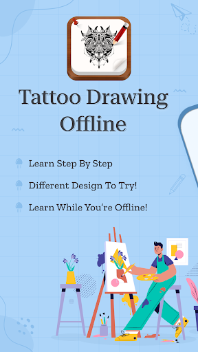 Android application How To Draw Tattoos Offline screenshort