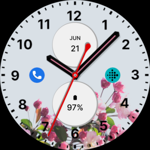 Luxury Floral Watch Face Logo