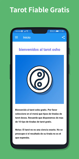 Android application Tarot Fiable screenshort