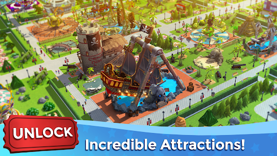 RollerCoaster Tycoon Touch MOD APK (Неограниченные деньги) 3