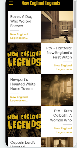 Android application New England Legends screenshort