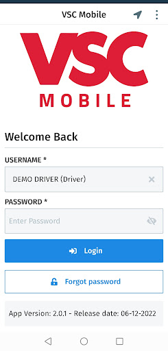 Android application VSC Mobile screenshort