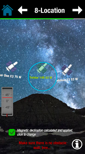 DishPointer (Satellite Finder Screen 2
