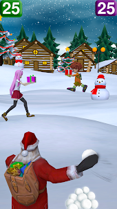 Christmas Santa Snowball Game