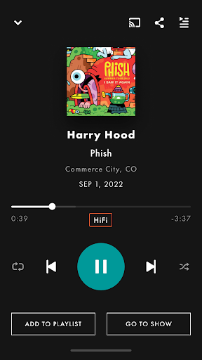 Android application LivePhish screenshort