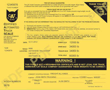 Weigh My Truck - CAT Scale