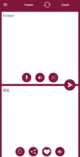 Czech - French Translator Screen 2