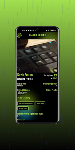 Android application Fitness Exchange screenshort