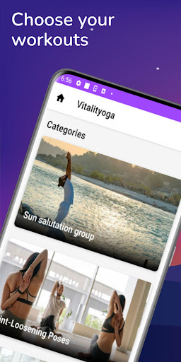 Android application Vitalityoga screenshort