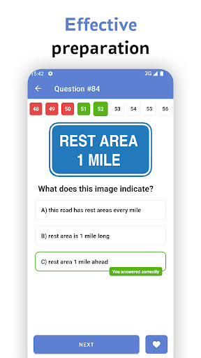 California DMV practice test Screen 2