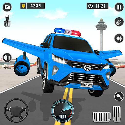 Flying Prado Car Robot Game 1