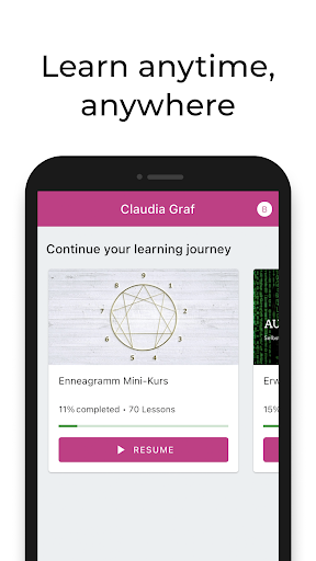Android application Claudia Graf screenshort