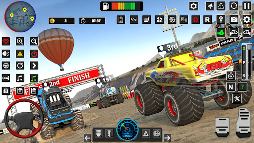 Fearless Monster Truck Game 3D Screen 3