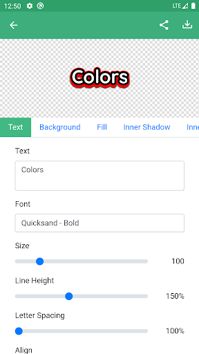 inkPx Word Art: Text to PNG Screen 2