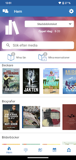 Android application Biblioteket screenshort