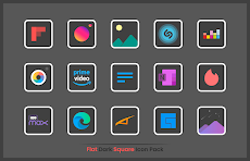Flat Dark Square - Icon Packのおすすめ画像2