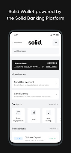 Android application Solid Wallet screenshort
