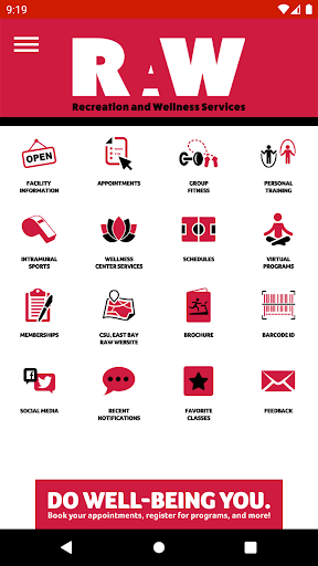 Android application CSU East Bay RAW Member App screenshort