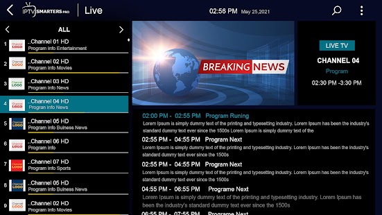 IPTV Smarters Pro Tangkapan layar