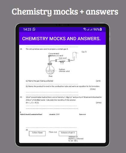 Chemistry mocks and answers
