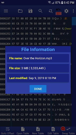 Android application HEX Editor - WindHex Mobile screenshort
