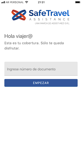 Android application Safe Travel Assistance screenshort