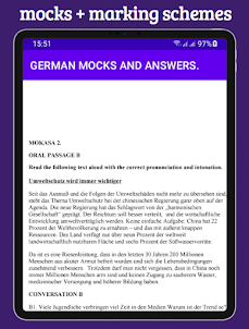 German: mocks & answers
