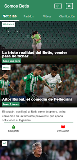 Android application Somos Real Betis News screenshort