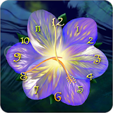 Serene flower clock HD widget icon