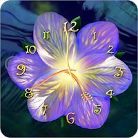 Serene flower clock HD widget