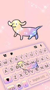 Cute Happy Dog Keyboard Backgr
