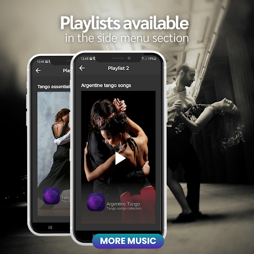 Screenshot of Tango music app