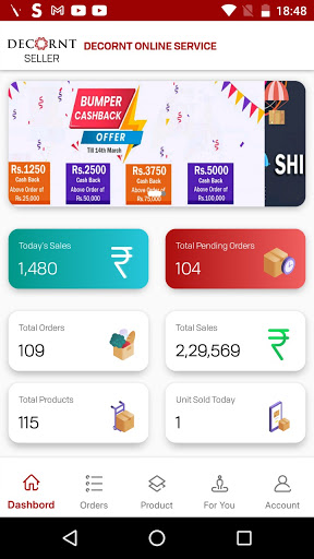Android application Decornt Seller App screenshort